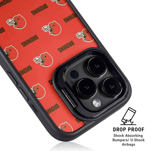 NFL Cleveland Browns Blitz Series iPhone 15 Pro Kickstand Case